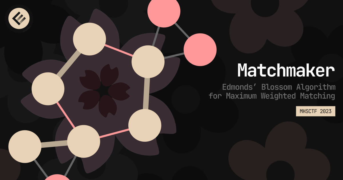 MHSCTF 2023: Edmonds’ Blossom Algorithm for Maximum Weighted Matching thumbnail